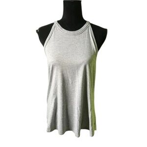 Harmony Balance Womens Light Gray High Neck Tank Top Medium
